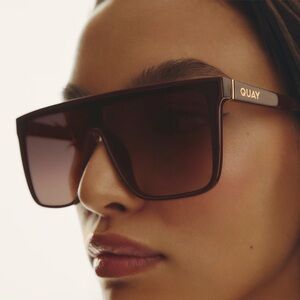 Quay Nightfall Medium Sunglasses (Espresso/Brown Fawn)